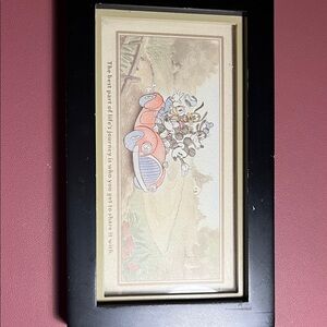 Disney Framed Art with Black Frame and Red Car